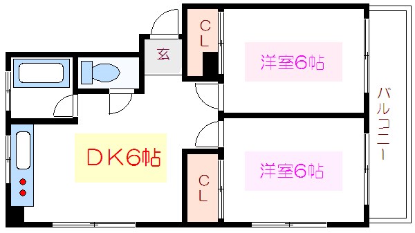 成川ビル 4A号室 間取り