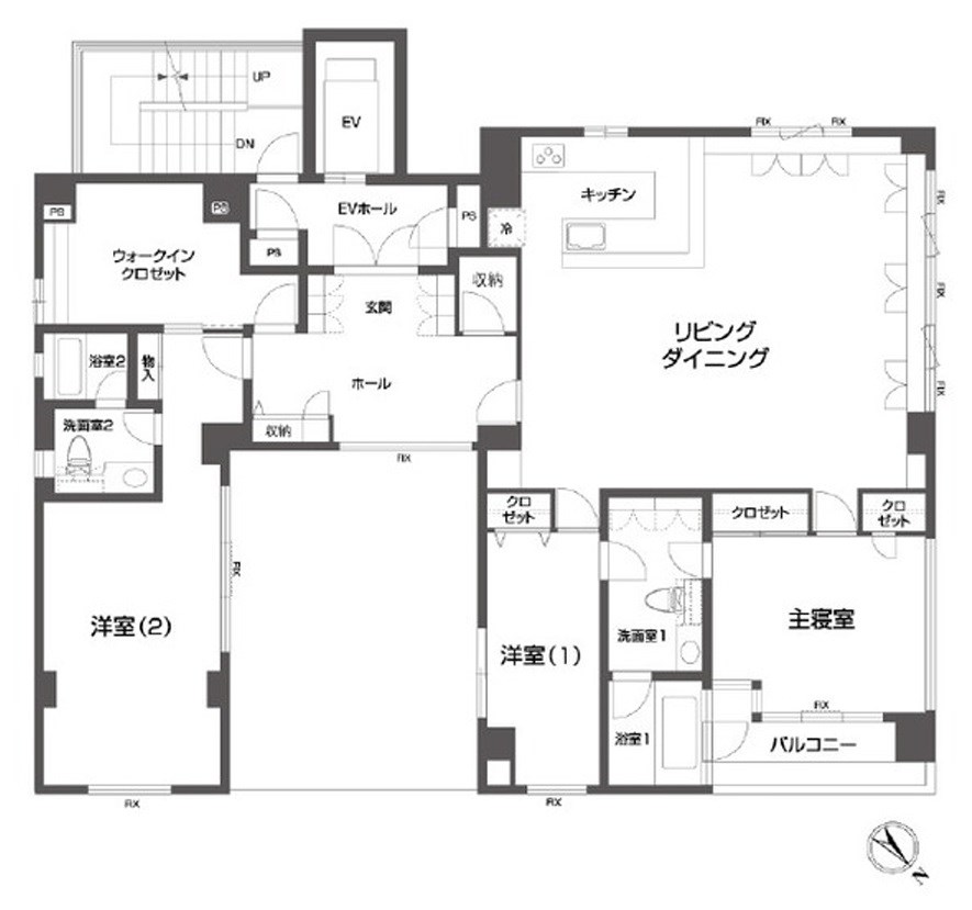 ルクレ日本橋蛎殻町  間取り図