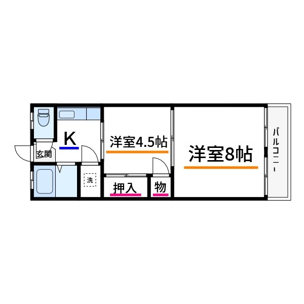 セレッソ参番館 202号室 間取り
