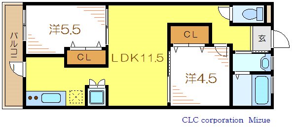 クレール笹ヶ崎 間取り図