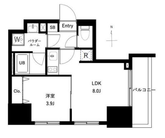 アーバンパーク王子Ⅱ   間取り