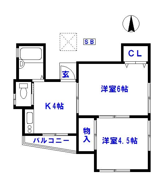 第3ヒーローズ  201号室 間取り