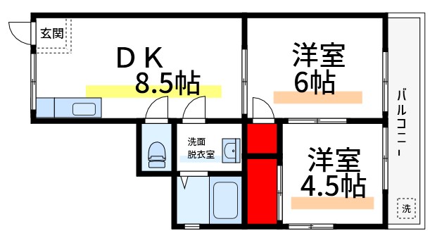 國井ハイツ 間取り図