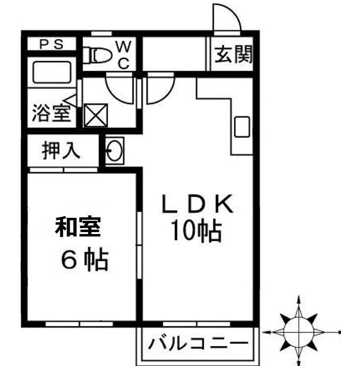 ドエルkasai No.2  間取り図