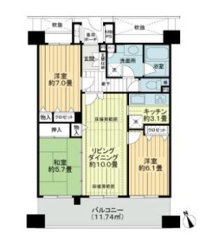 ライオンズステージ門前仲町冬木 間取り図