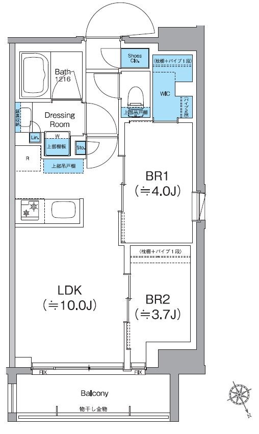 クレヴィアリグゼ日暮里根岸 間取り図