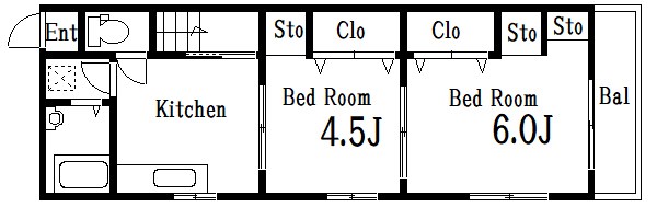 佐々木アパート  201号室 間取り