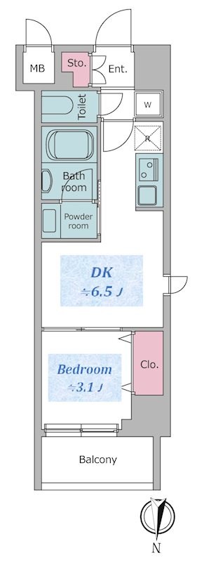 ジニア深川住吉  間取り図