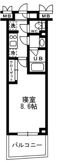 レジディア亀戸 902号室 間取り