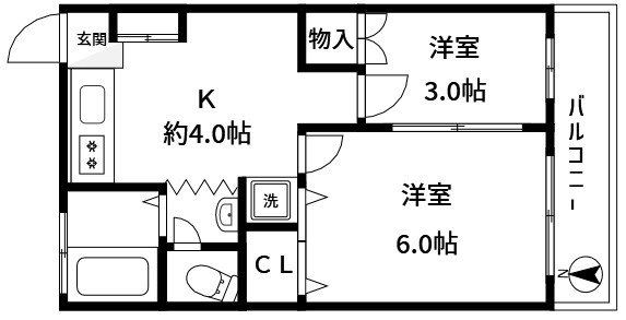 シャトーデュノール 間取り図