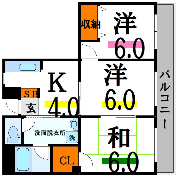 マンションK   間取り図