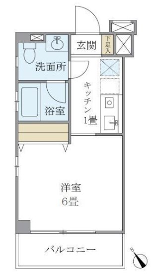 キバサンフラット 間取り図