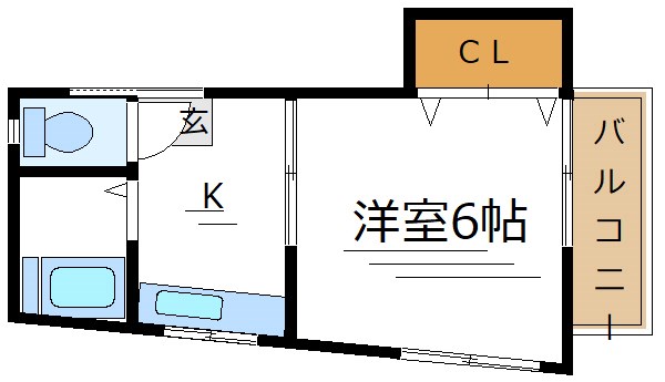 エルハイツ第2テラジマ  201号室 間取り