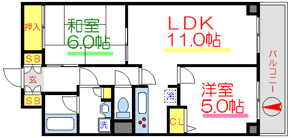 ポーロニアクレスト  間取り