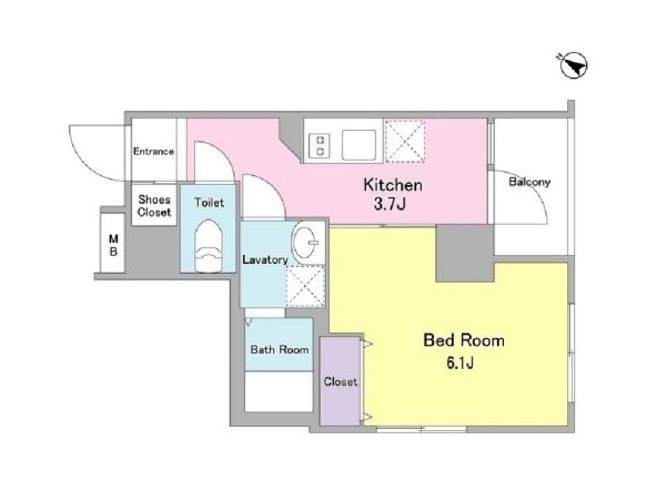 メゾンピオニー日本橋浜町  間取り
