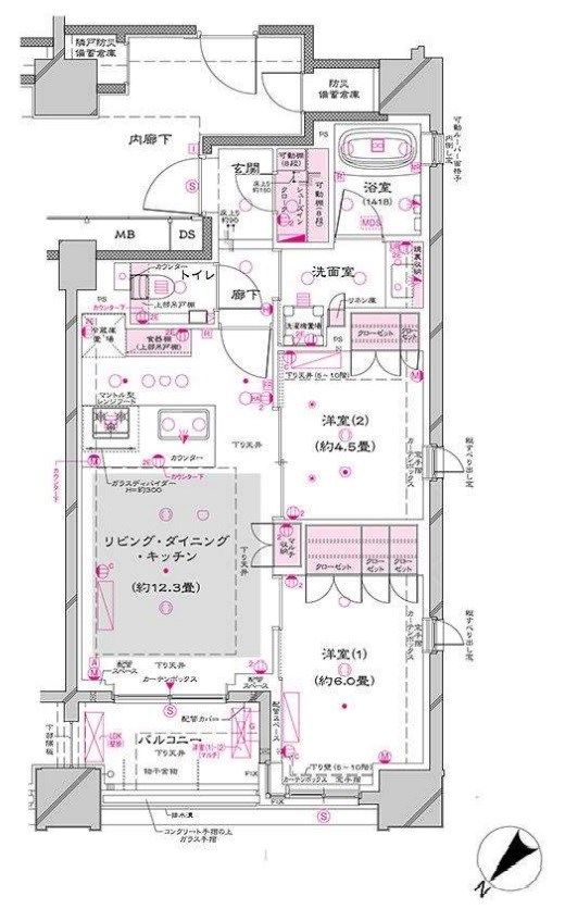 オーパスレジデンス銀座イースト 間取り