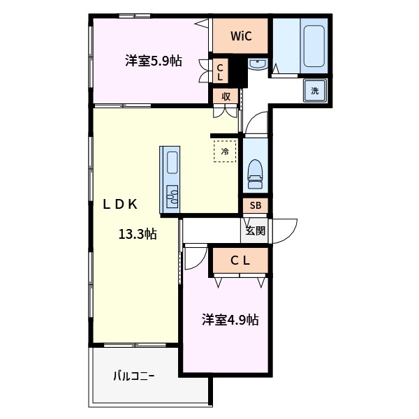 （仮称）日ノ出町メゾン 間取り