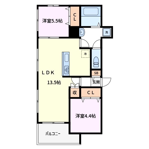 （仮称）日ノ出町メゾン 間取り