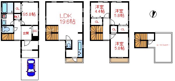 千住5丁目戸建    間取り