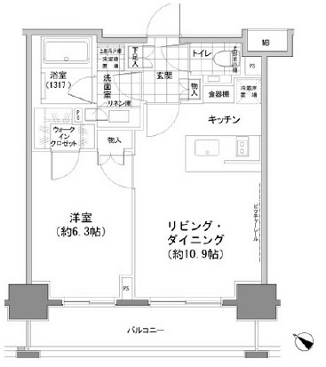 パークハビオ人形町 間取り図