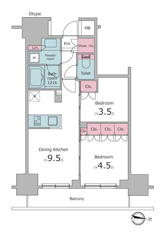 クレヴィア錦糸町ガーデンコースト 間取り図