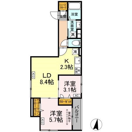 グラナーデ興宮 間取り図