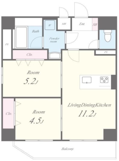 アベニール   間取り図