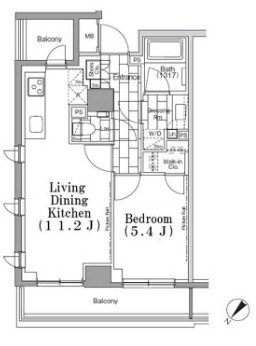 ONE ROOF　FLAT　TSUKISHIMA  間取り