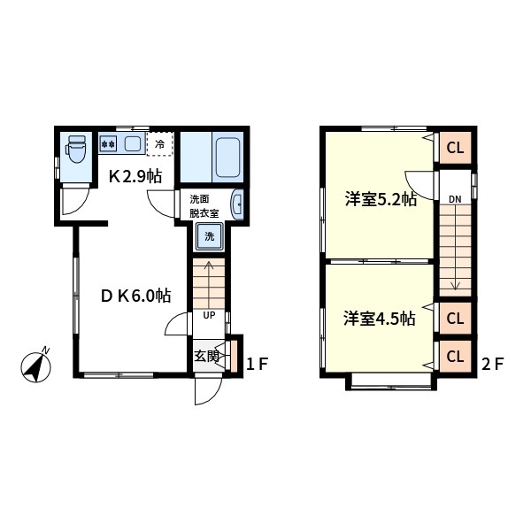 益子貸家 間取り図