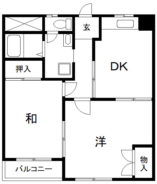 鹿骨センターハイツ 間取り図