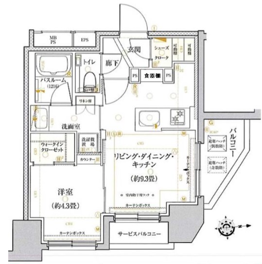 クリオ西日暮里ブライトマークス 間取り図