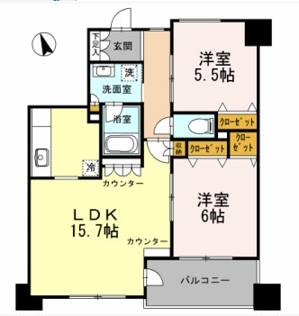 カスタリア荒川 間取り図