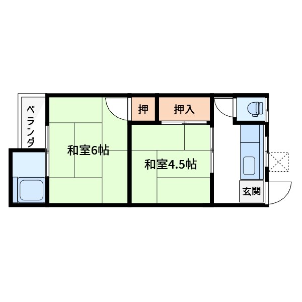 酒井荘 105号室 間取り