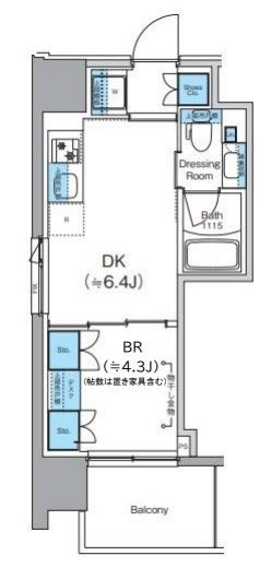 クレヴィアリグゼ錦糸町 間取り図