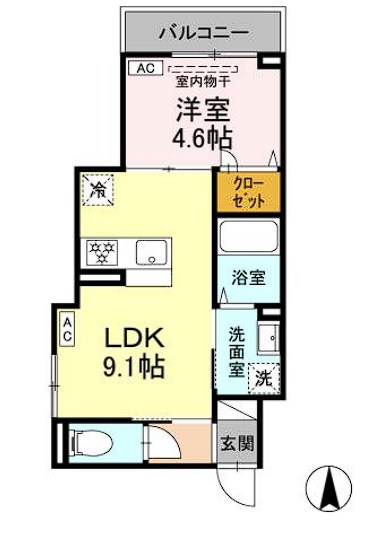 グラナーデ扇I　A 間取り