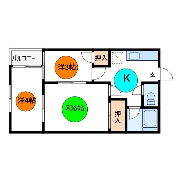 産経マンション   間取り図