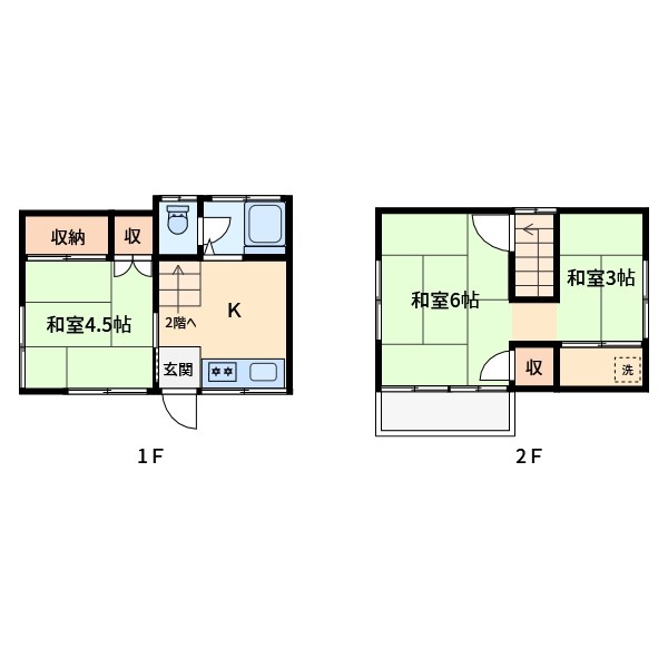 松江1丁目貸家 間取り図