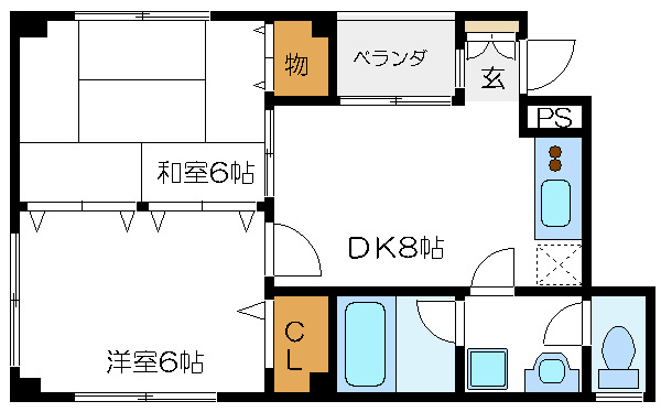 メゾンドール旭 401号室 間取り