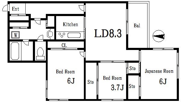 清倫マンション  間取り図