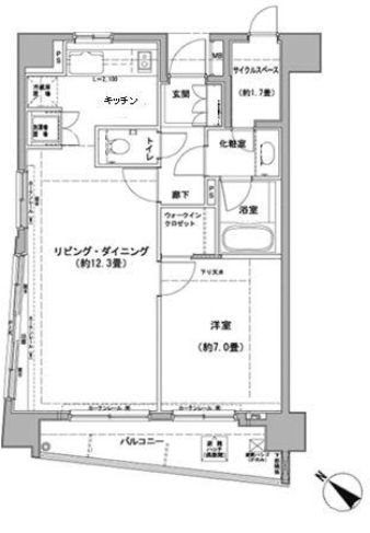 クレジデンス日本橋浜町  間取り図