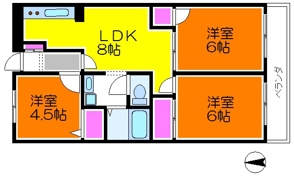 ガーデンヒル牛込  間取り図