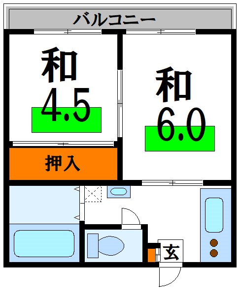 シティーハイツ金杉 間取り図