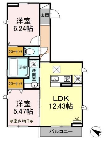 プランドールメゾン　２号館 間取り図