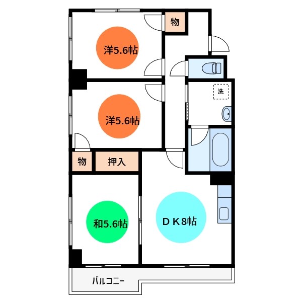 シェグラン片柳   間取り図