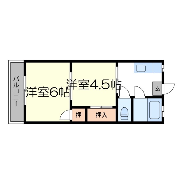 松実サンハイツ  間取り図