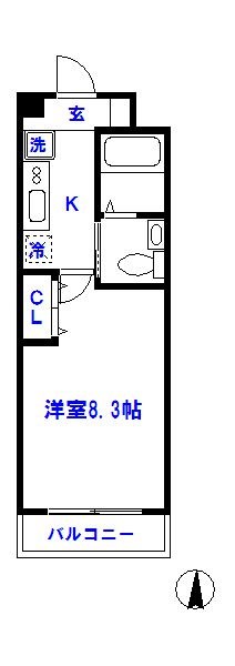 宮内サンハイツ 206号室 間取り