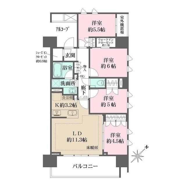 ザ・パークハウス船堀 間取り図