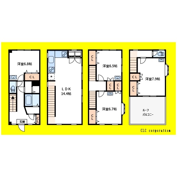 南砂戸建貸家 間取り図