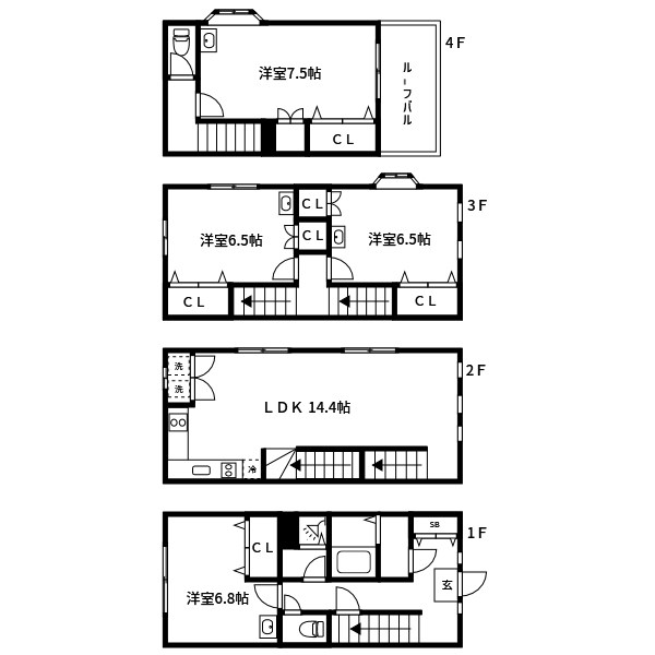 南砂戸建賃貸 間取り図