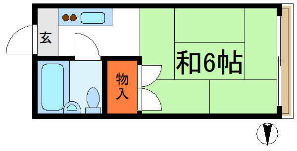 内藤コーポ 203号室 間取り